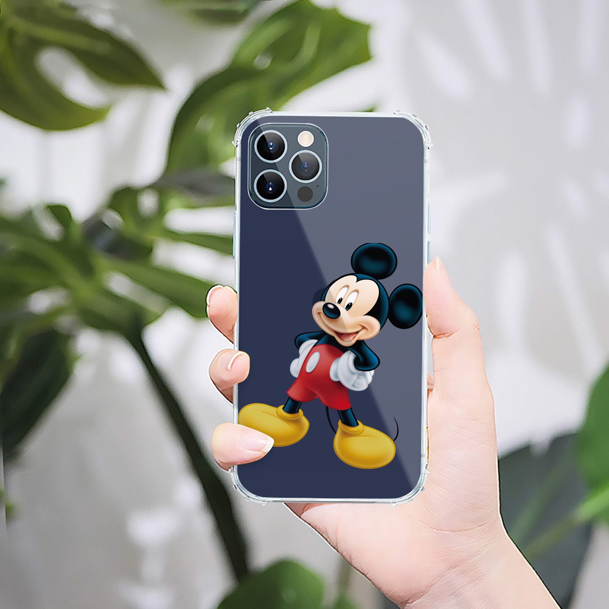 （画像用） ミッキーマウス Mickey Mouse 【iPhone 12シリーズ対応】透明スマホケース（クリアソフトケース）